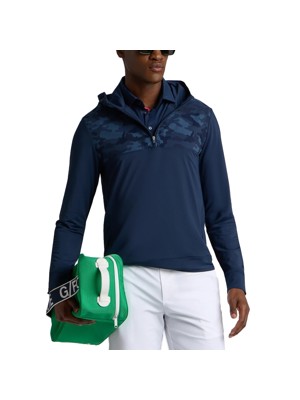 G/FORE Mens Camo Brushed Back Tech Terry Quarter Zip Hoodie