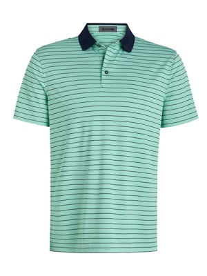 G/FORE Mens Herringbone Stripe Tech Jersey Polo Shirt - SALE
