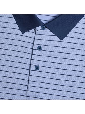 G/FORE Mens Herringbone Stripe Tech Jersey Polo Shirt - SALE
