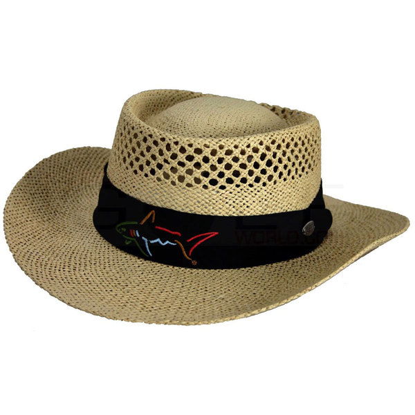 Greg Norman Mens Signature Classic Straw Hat - Golfonline