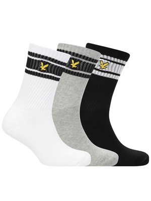 Lyle and Scott Mens Grant Stripe Sport Socks (3 Pairs)