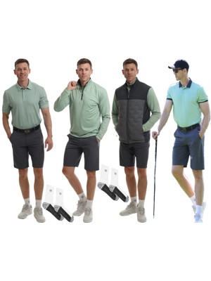 Island Green Mens Professional Summer Clothing Bundle Pack