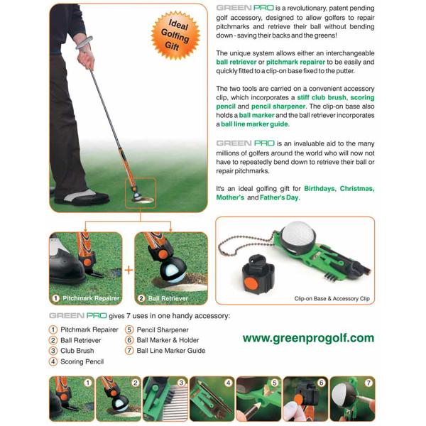 Green Pro MultiPurpose Golf Accessory Kit