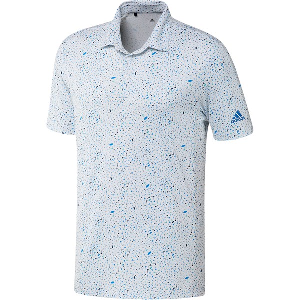adidas Mens Flag Print Primeblue Polo Shirt