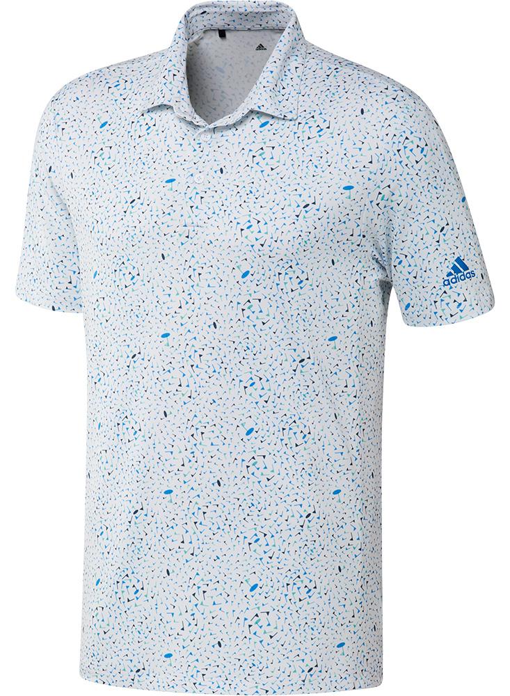adidas Mens Flag Print Primeblue Polo Shirt