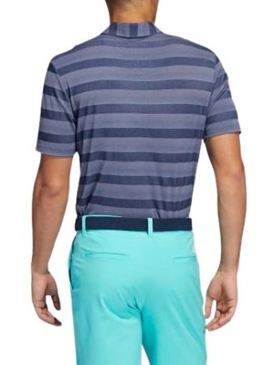 adidas Mens Two Colour Stripe Primegreen Polo Shirt
