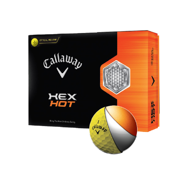 Callaway Hex Hot Yellow Golf Balls (12 Balls)