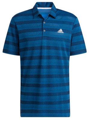 adidas Mens Two Colour Stripe Primegreen Polo Shirt