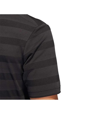 adidas Mens Two Colour Stripe Primegreen Polo Shirt