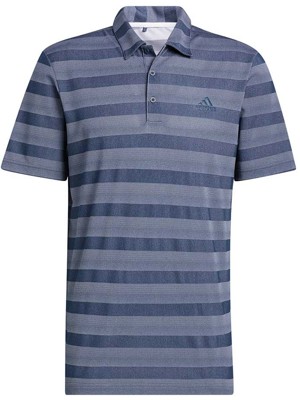 adidas Mens Two Colour Stripe Primegreen Polo Shirt