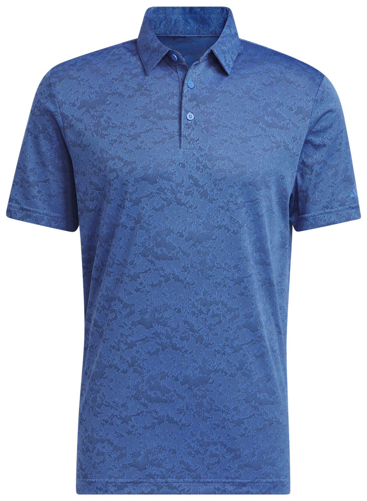 adidas Mens Textured Jacquard Polo Shirt - Golfonline