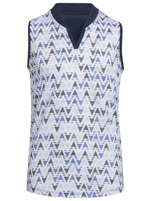 adidas Girls HEAT.RDY Sleeveless Printed Polo Shirt