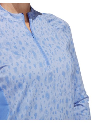 adidas Ladies Ultimate 365 Printed 1/4 Zip Mock Neck Pullover