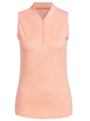 adidas Ladies Two Colour Ottoman Sleeveless Polo Shirt