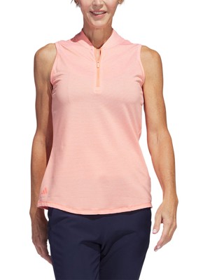 adidas Ladies Two Colour Ottoman Sleeveless Polo Shirt