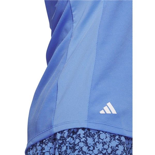 adidas Ladies Texture Sleeveless Polo Shirt - Golfonline