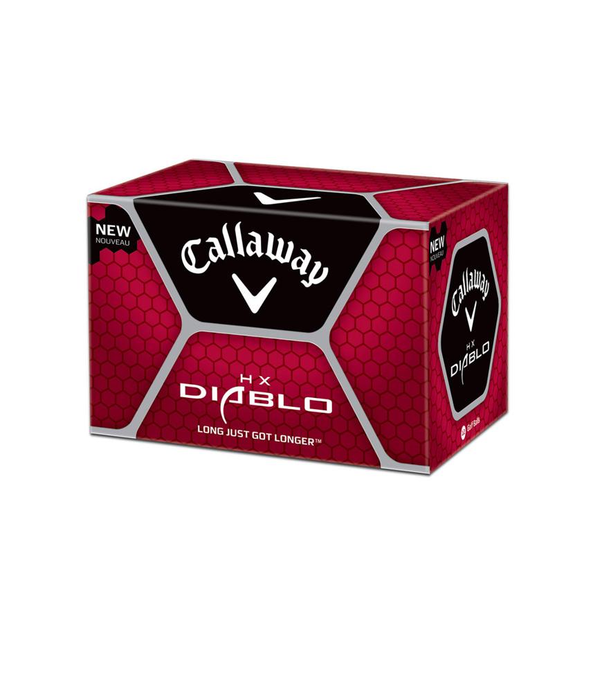 Callaway HX Diablo Golf Balls (12 Ball) Logo Overrun