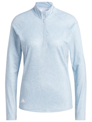 adidas Ladies Essentials Long Sleeve Printed Mock Pullover