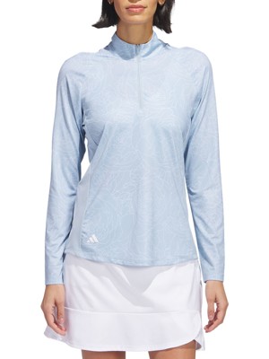 adidas Ladies Essentials Long Sleeve Printed Mock Pullover