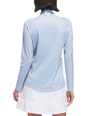 adidas Ladies Essentials Long Sleeve Printed Mock Pullover