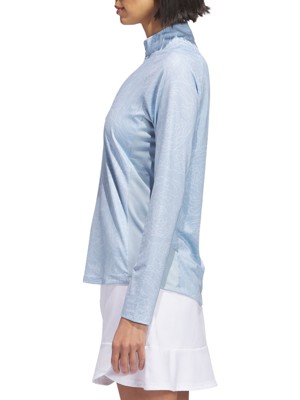 adidas Ladies Essentials Long Sleeve Printed Mock Pullover