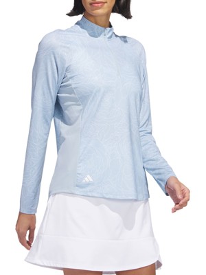 adidas Ladies Essentials Long Sleeve Printed Mock Pullover