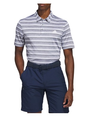 adidas Mens Two Colour Stripe Polo Shirt
