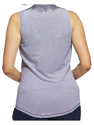 adidas Ladies Two Colour Ottoman Sleeveless Polo Shirt