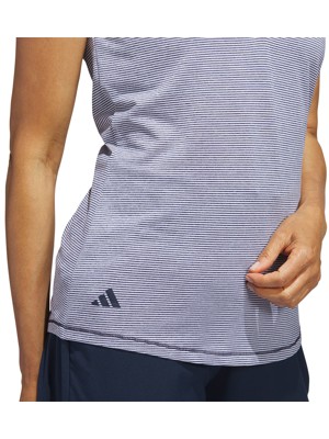 adidas Ladies Two Colour Ottoman Sleeveless Polo Shirt