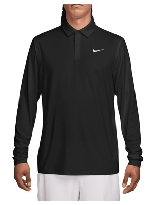 Nike Mens Dri-Fit Velocity Solid Long Sleeve Polo Shirt
