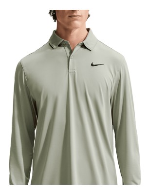 Nike Mens Dri-Fit Velocity Solid Long Sleeve Polo Shirt