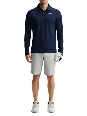 Nike Mens Dri-Fit Velocity Solid Long Sleeve Polo Shirt