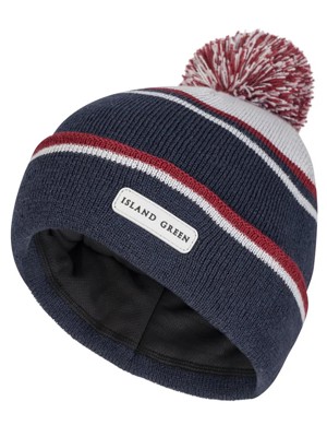 Island Green Mens Knitted Bobble Hat