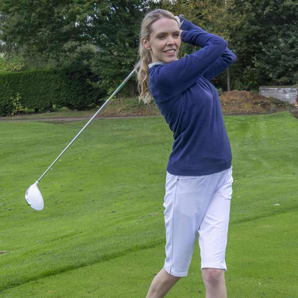 Island Green Ladies 4 Way Stretch City Bermuda Pull On Shorts