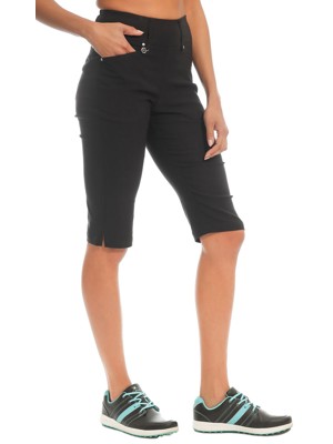 Island Green Ladies Stretch Bermuda Pull On Shorts
