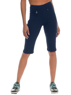 Island Green Ladies Stretch Bermuda Pull On Shorts