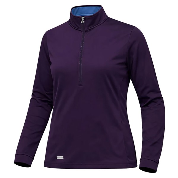 Island Green Ladies Half Zip Printed Top Layer Pullover