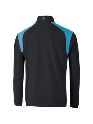 Island Green Mens 1/4 ZIP Panelled Top Layer Pullover