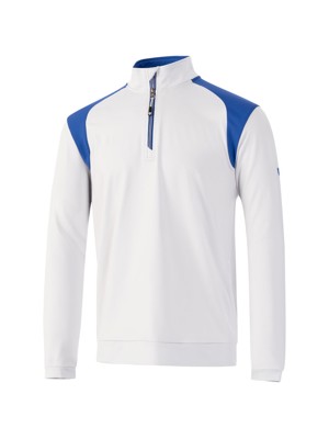 Island Green Mens 1/4 ZIP Panelled Top Layer Pullover