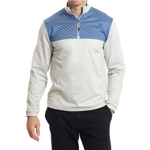 Island Green Mens 1/4 Zip Dash Print Pullover