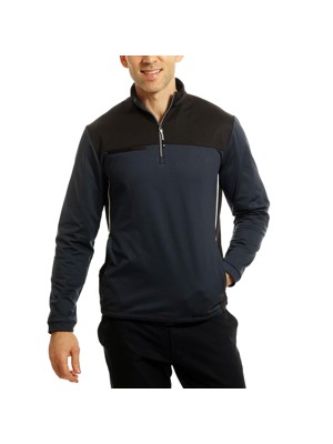 Island Green Mens Colour Block 1/4 Zip Pullover - Sale