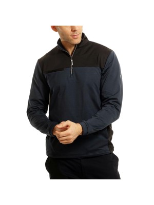 Island Green Mens Colour Block 1/4 Zip Pullover - Sale