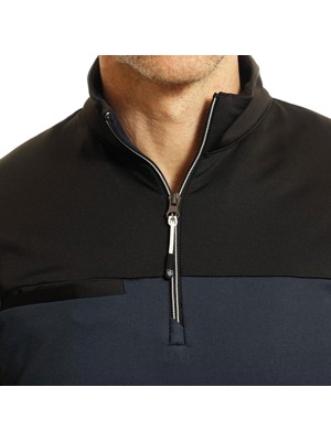 Island Green Mens Colour Block 1/4 Zip Pullover - Sale