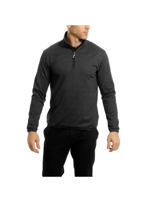 Island Green Mens Tonal Print 1/4 Zip Pullover - Sale