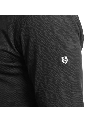 Island Green Mens Tonal Print 1/4 Zip Pullover - Sale