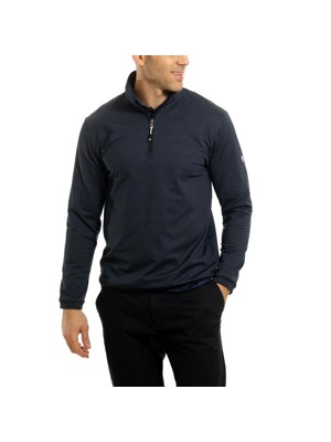 Island Green Mens Tonal Print 1/4 Zip Pullover - Sale