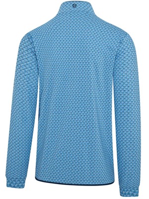 Island Green Mens Contemporary Print 1/4 Zip Top Layer Pullover - SALE