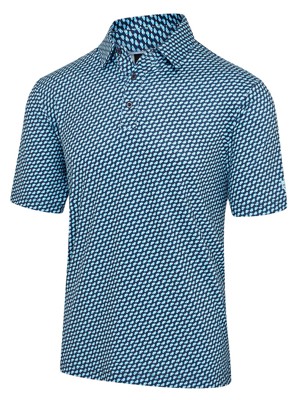 Island Green Mens Abstract Printed Polo Shirt