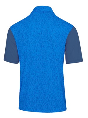 Island Green Mens All Over Print Geometric Polo Shirt - SALE