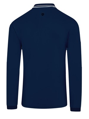 Island Green Mens Long Sleeved Ribbed Collar Polo Shirt